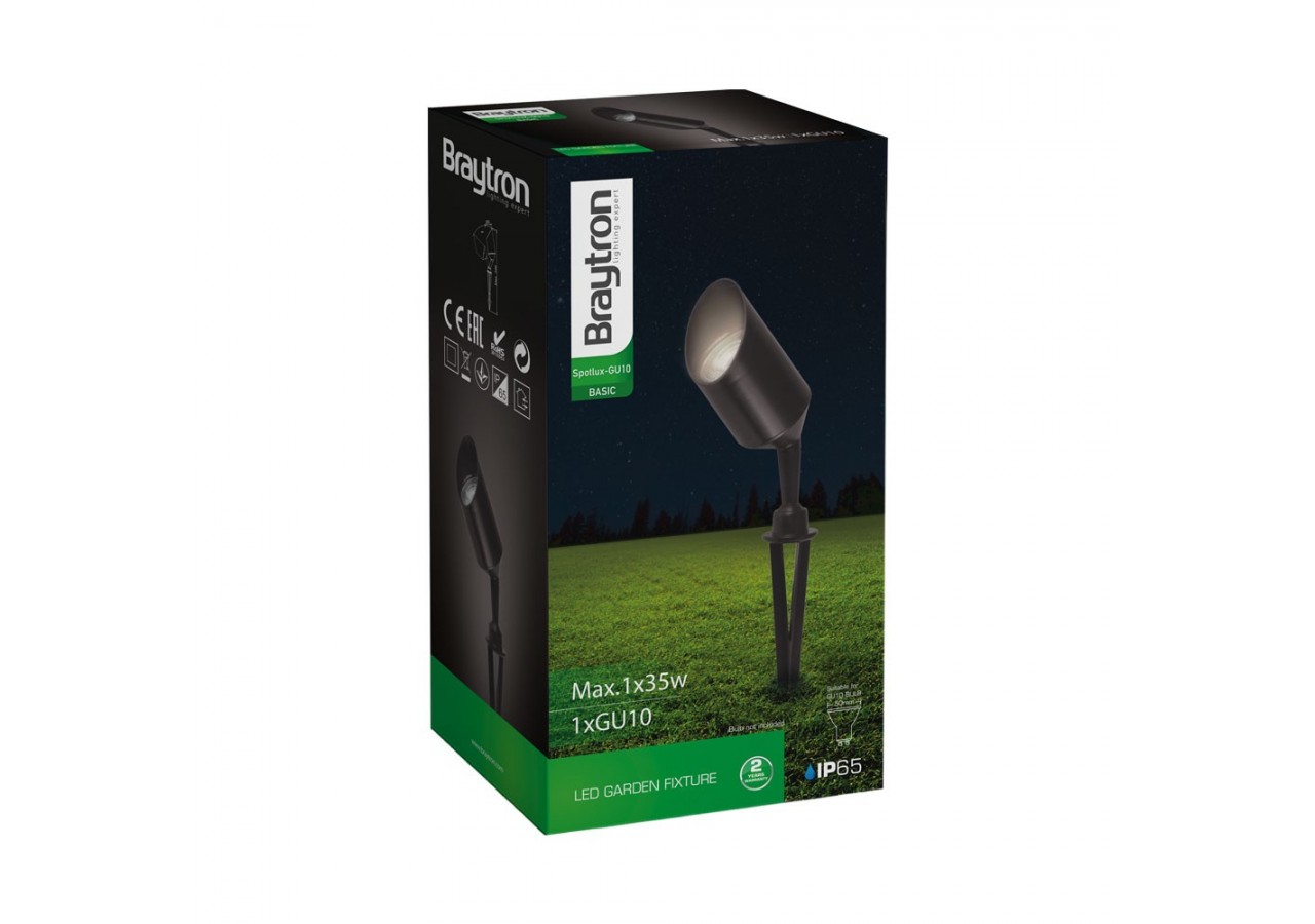 Spot à piquer Douille 500mm Noir, GU10 - BT25-00351 - Braytron