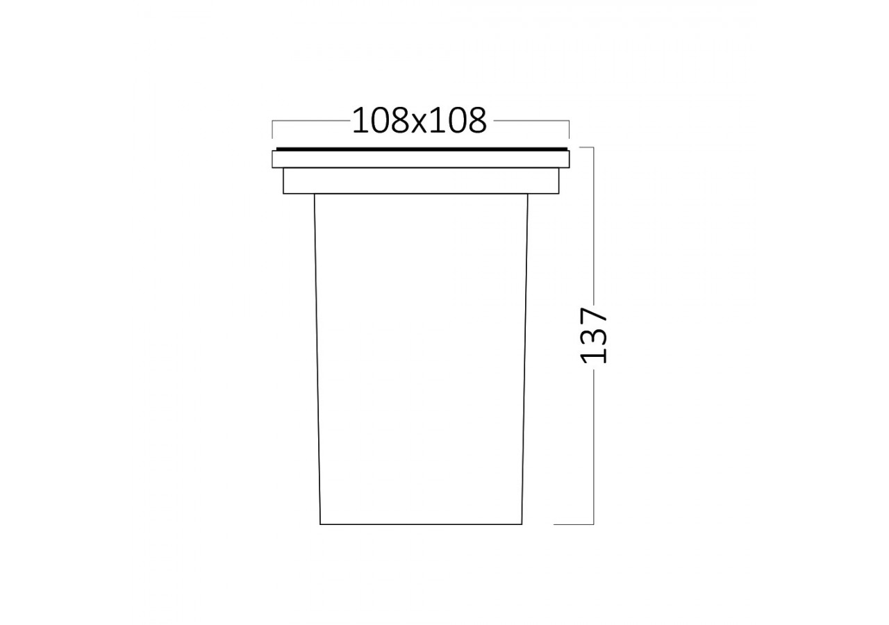 Spot à enterrer 108mm Nickel, GU10 - BT27-00111 - Braytron