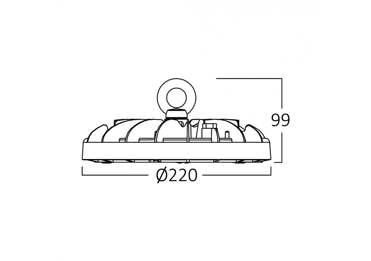 Suspension industrielle LED Noire, 12000 lm, Blanc neutre - BT45-39111 - Braytron