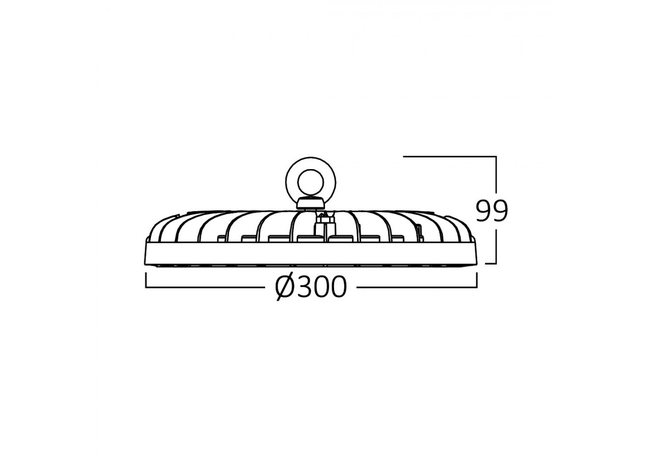 Suspension industrielle LED 140mm Noire, 24000 lm, Blanc froid - BT45-39631 - Braytron