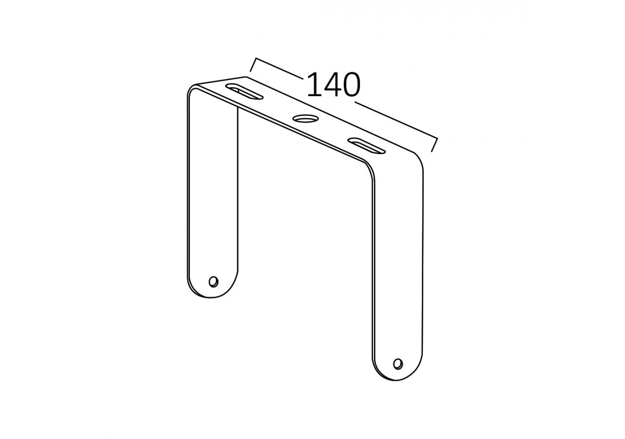 Support pour suspension industrielle 140mm Noire - BT45-99001 - Braytron
