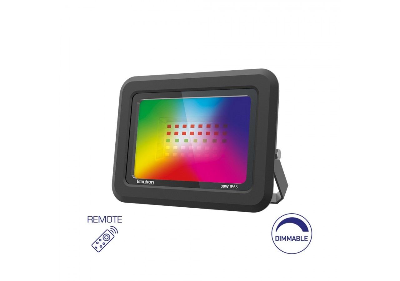 Projecteur LED 154mm Noir, RGB - BT60-33091 - Braytron