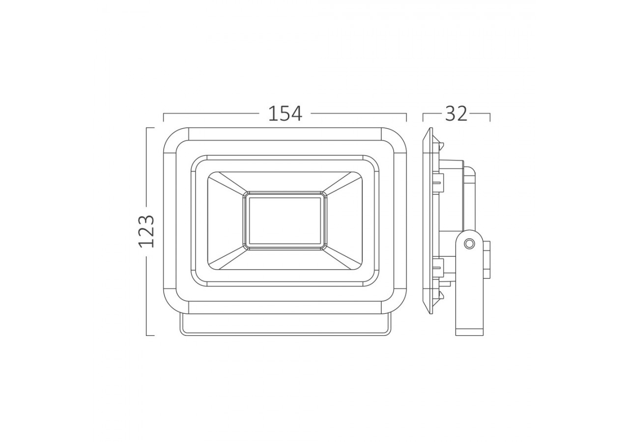 Projecteur LED 154mm Noir, RGB - BT60-33091 - Braytron