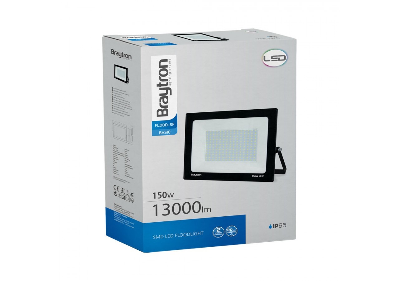 Projecteur LED 295mm Noir, 13000 lm, Blanc neutre - BT60-39411 - Braytron