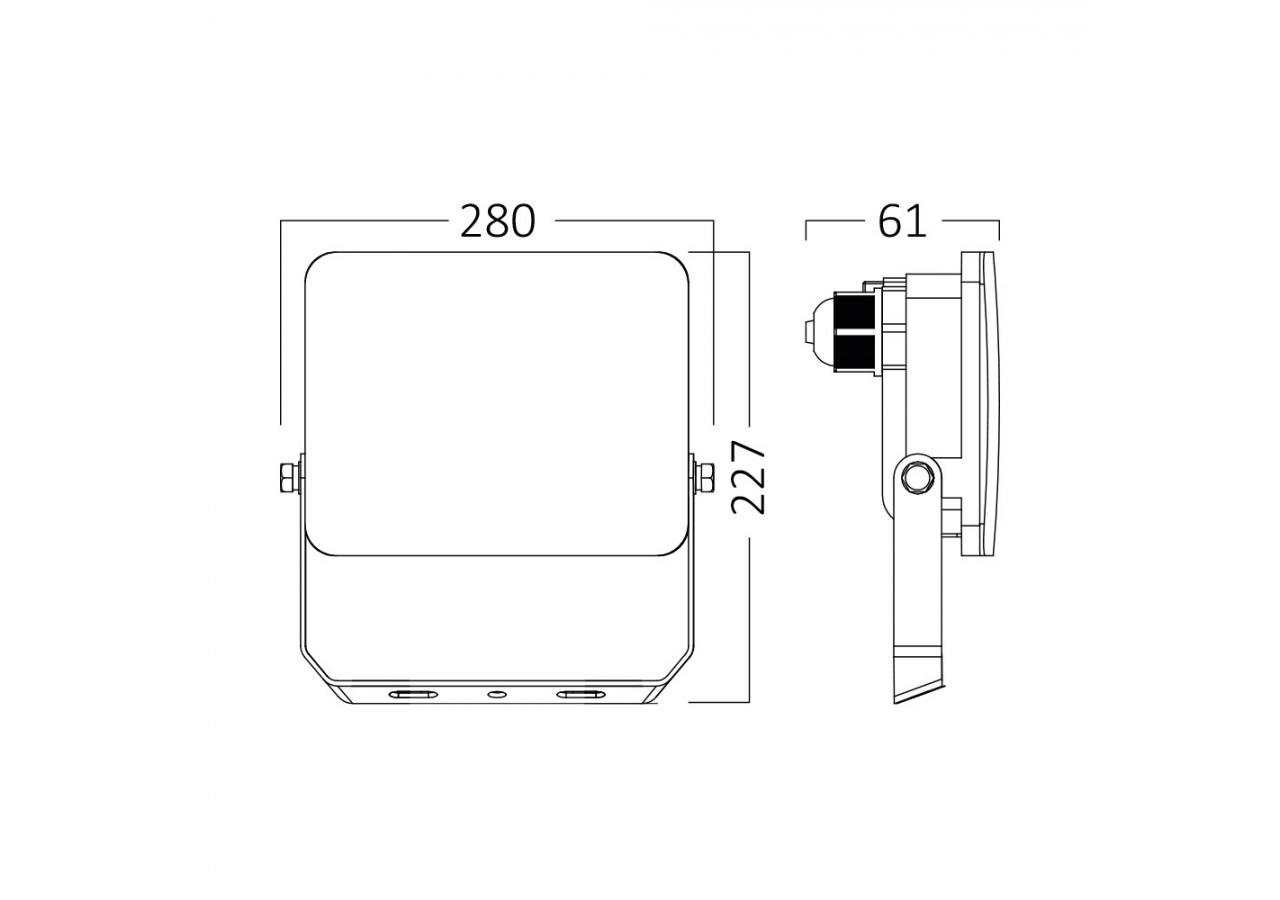 Projecteur LED 280mm Blanc, 9500 lm, Variation de blancs - BT60-59180 - Braytron