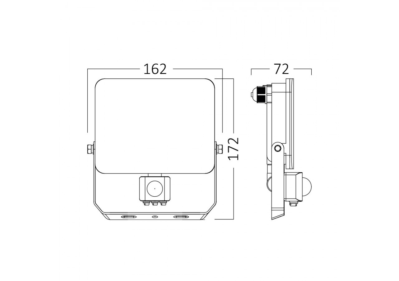 Projecteur LED 162mm Blanc, 2850 lm, Variation de blancs - BT60-63080 - Braytron