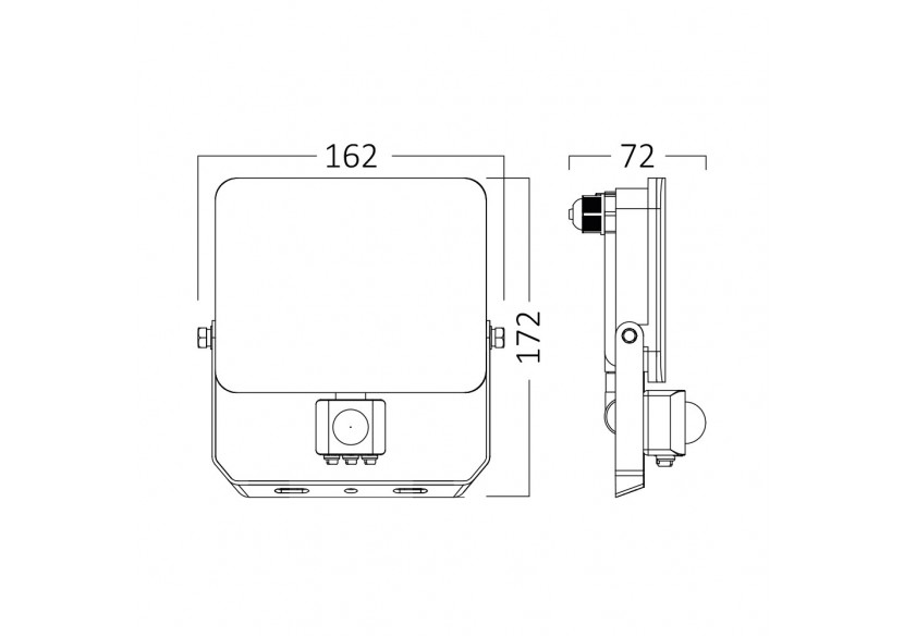 Projecteur LED 162mm Blanc, 2850 lm, Variation de blancs - BT60-63080 - Braytron