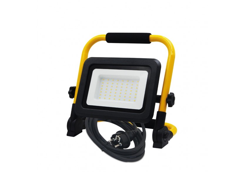 Projecteur pour chantier LED 250mm Noir, 4200 lm, Blanc froid - BT60-95031 - Braytron