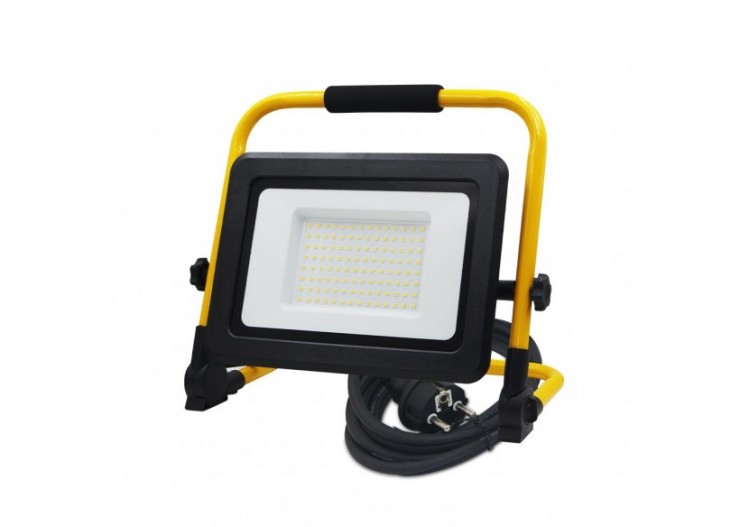 Projecteur pour chantier LED 300mm Noir, 8500 lm, Blanc froid - BT60-99131 - Braytron