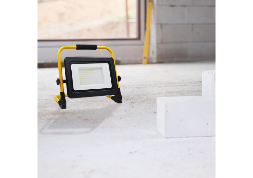 Projecteur pour chantier LED 300mm Noir, 8500 lm, Blanc froid - BT60-99131 - Braytron