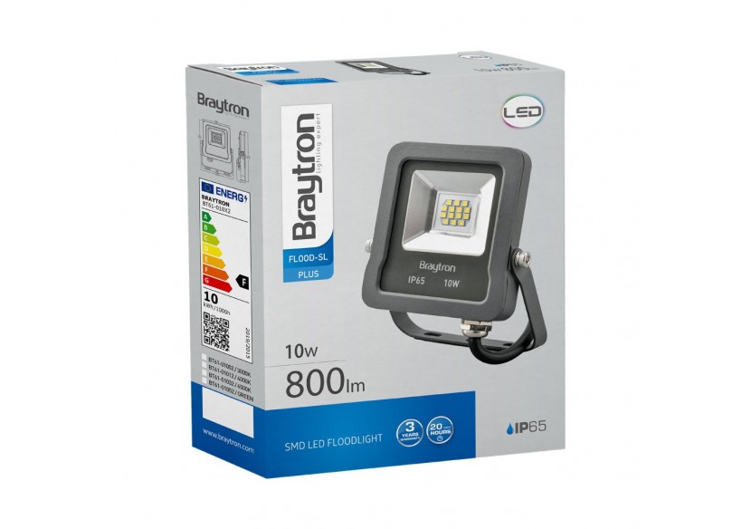 Projecteur LED 105mm Gris, 800 lm, Blanc Chaud - BT61-01002 - Braytron