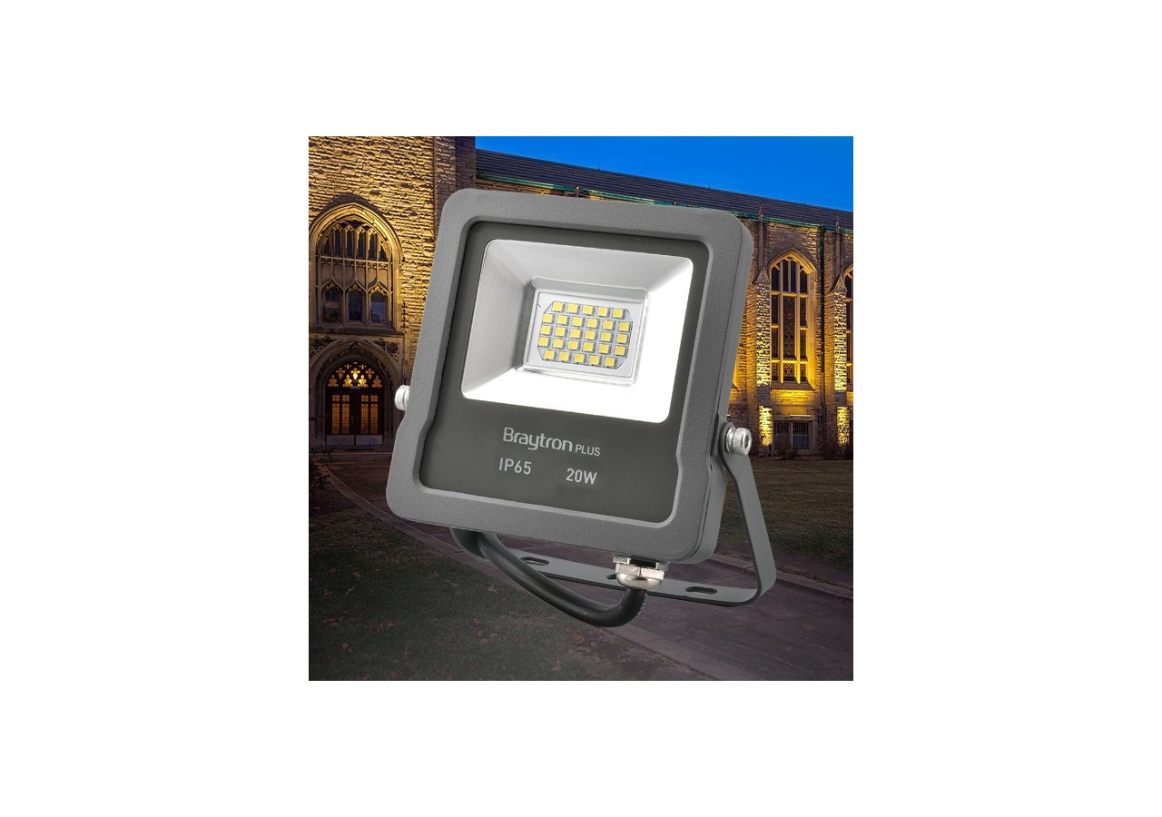 Projecteur LED 125mm Gris, 1620 lm, Blanc Chaud - BT61-02002 - Braytron