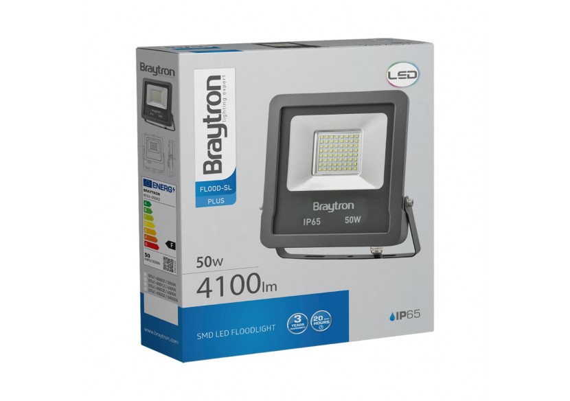 Projecteur LED 200mm Gris, 4100 lm, Blanc Chaud - BT61-05002 - Braytron