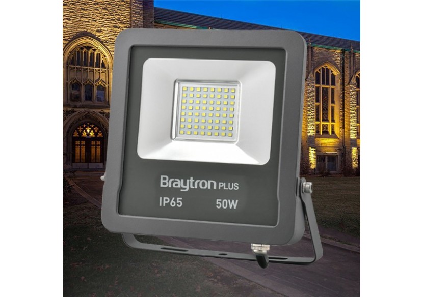 Projecteur LED 200mm Gris, 4100 lm, Blanc froid - BT61-05032 - Braytron