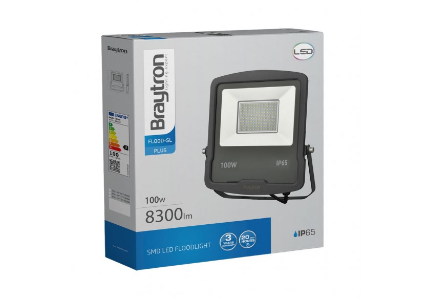 Projecteur LED 280mm Gris, 8300 lm, Blanc neutre - BT61-09112 - Braytron