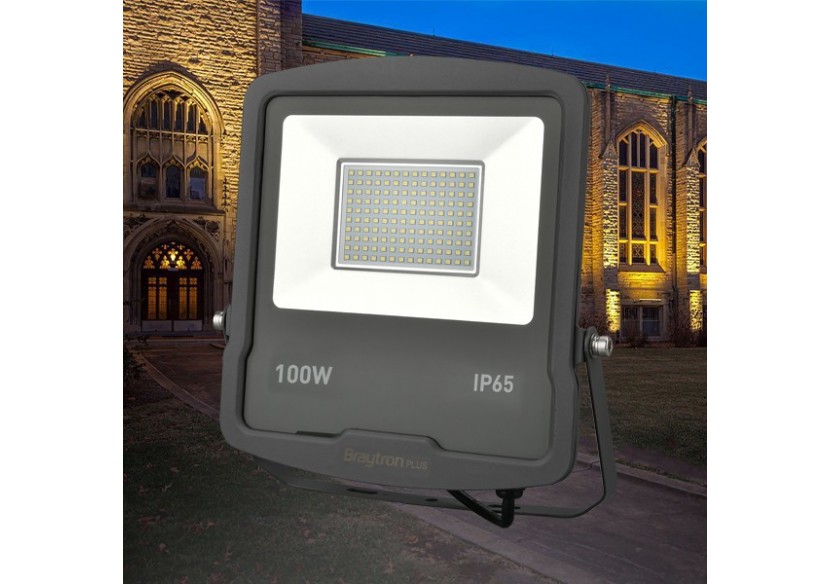 Projecteur LED 280mm Gris, 8300 lm, Blanc froid - BT61-09132 - Braytron