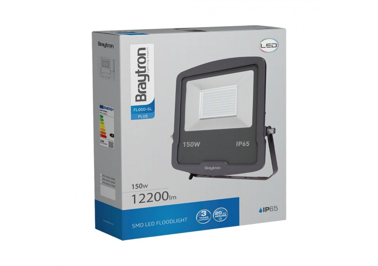 Projecteur LED 333mm Gris, 12200 lm, Blanc froid - BT61-09432 - Braytron