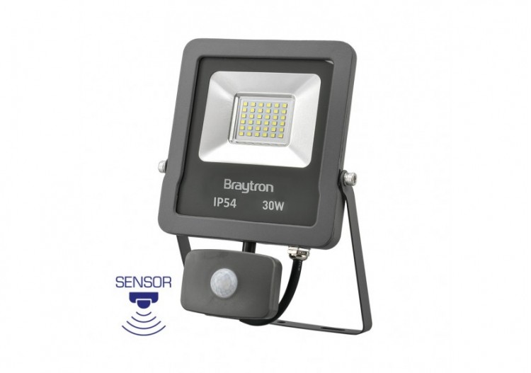 Projecteur LED 168mm Gris, 2400 lm, Blanc Chaud - BT61-23002 - Braytron