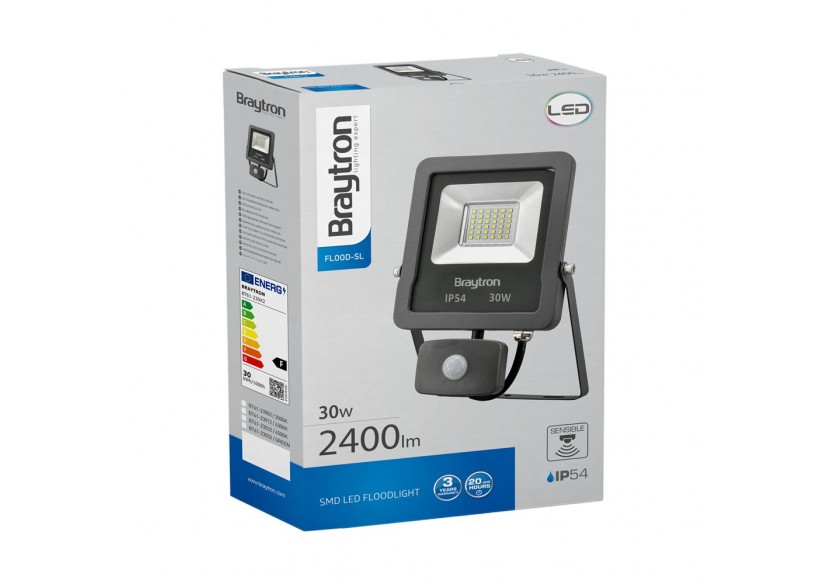 Projecteur LED 168mm Gris, 2400 lm, Blanc froid - BT61-23032 - Braytron