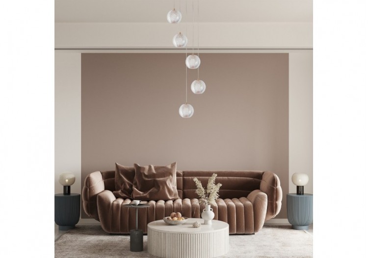 Suspension Glass CRY Or, 5xG9 - BV01-00012 - Braytron 2