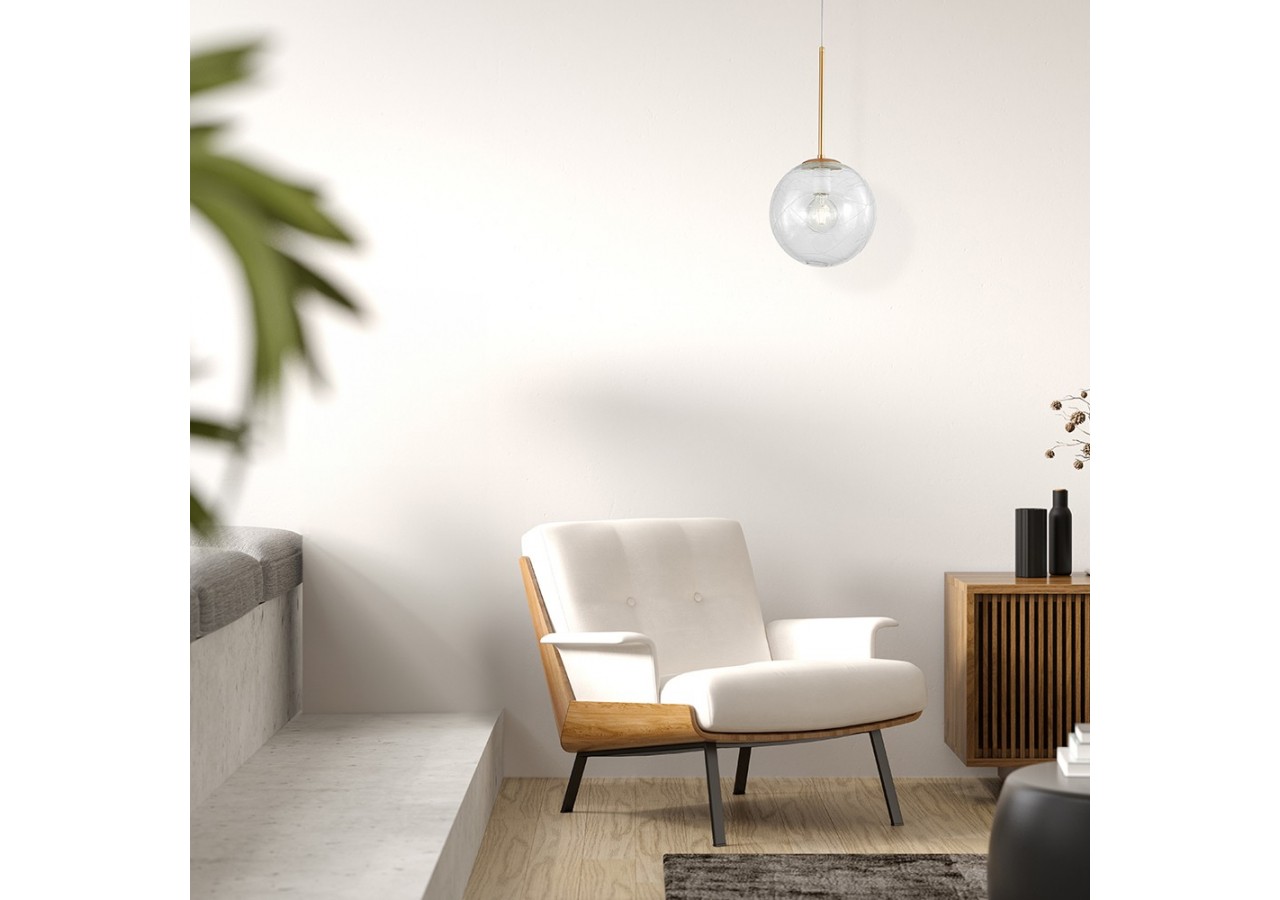 Suspension Glass CRY Or, E27 - BV01-00020 - Braytron