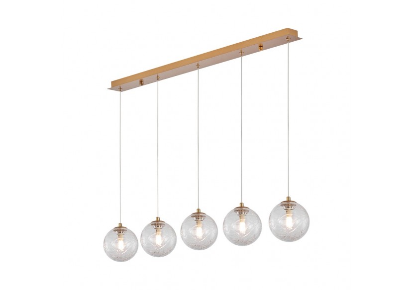 Suspension Glass CRY Or, 5xG9 - BV01-00024 - Braytron