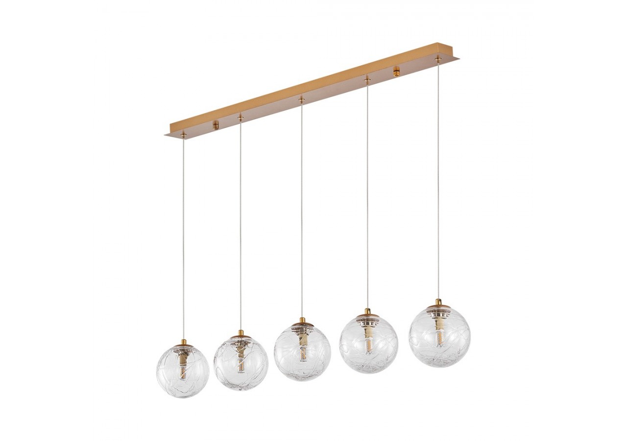 Suspension Glass CRY Or, 5xG9 - BV01-00024 - Braytron