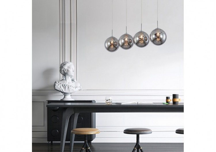 Suspension Glass CLR Smoky, 4xG9 - BV01-00033 - Braytron 2