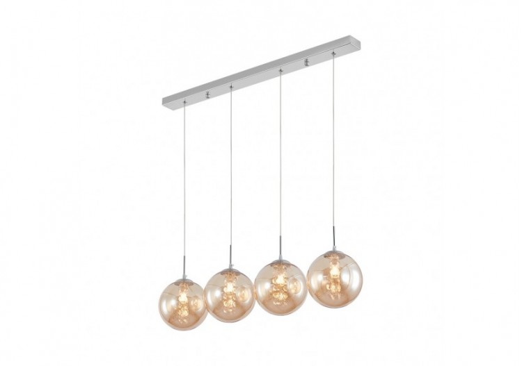 Suspension Glass CLR Amber, 4xG9 - BV01-00037 - Braytron