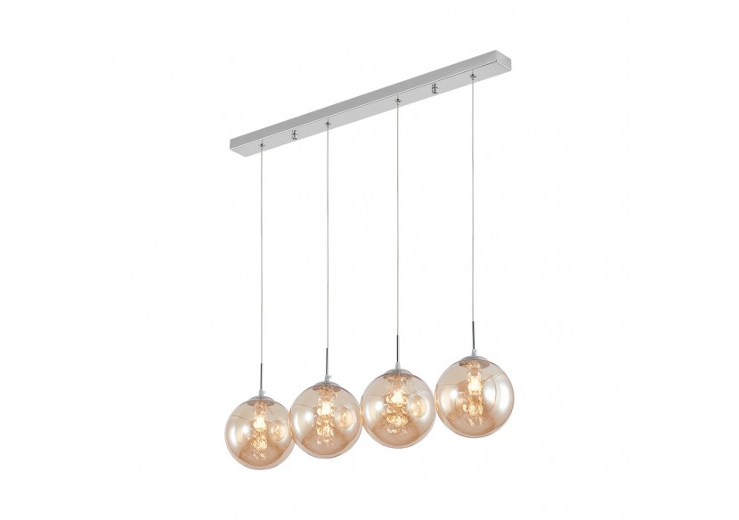 Suspension Glass CLR Amber, 4xG9 - BV01-00037 - Braytron