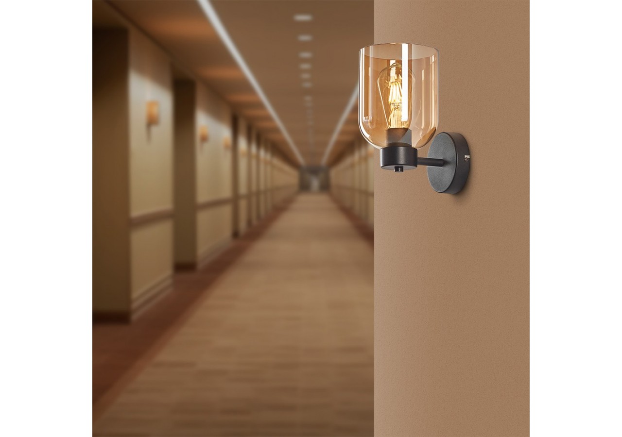 Éclairage mural Glass CLR Amber, E27 - BV01-00047 - Braytron