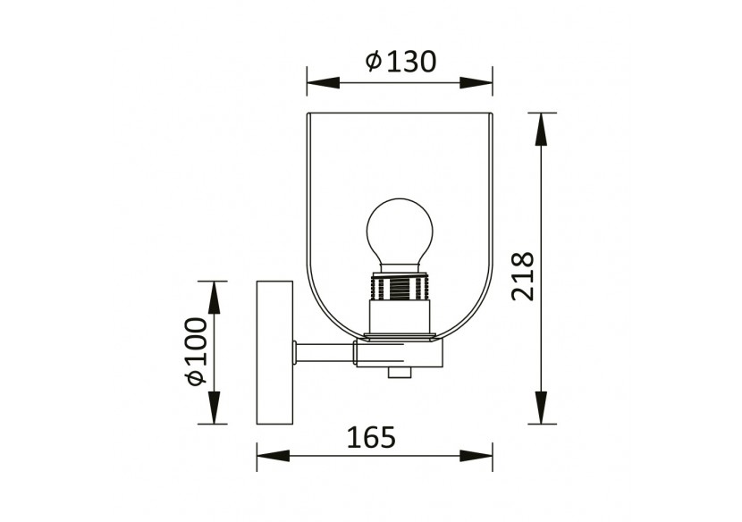 Éclairage mural Glass CLR Amber, E27 - BV01-00047 - Braytron