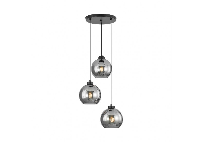 Suspension Glass CLR Smoky, 3xE27 - BV01-00051 - Braytron