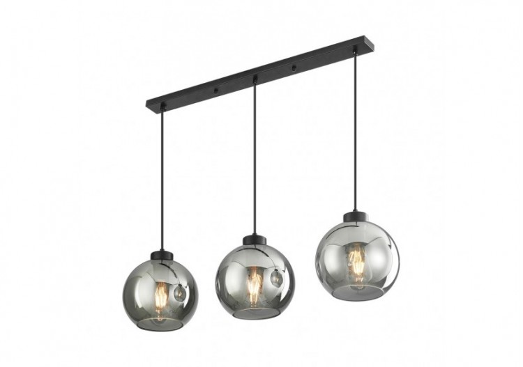 Suspension Glass CLR Smoky, 3xE27 - BV01-00052 - Braytron