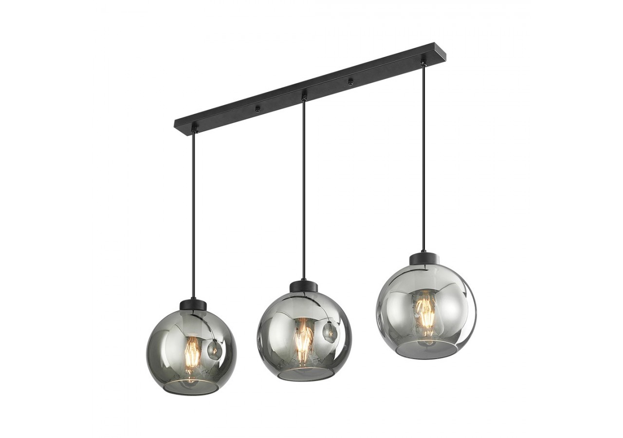 Suspension Glass CLR Smoky, 3xE27 - BV01-00052 - Braytron
