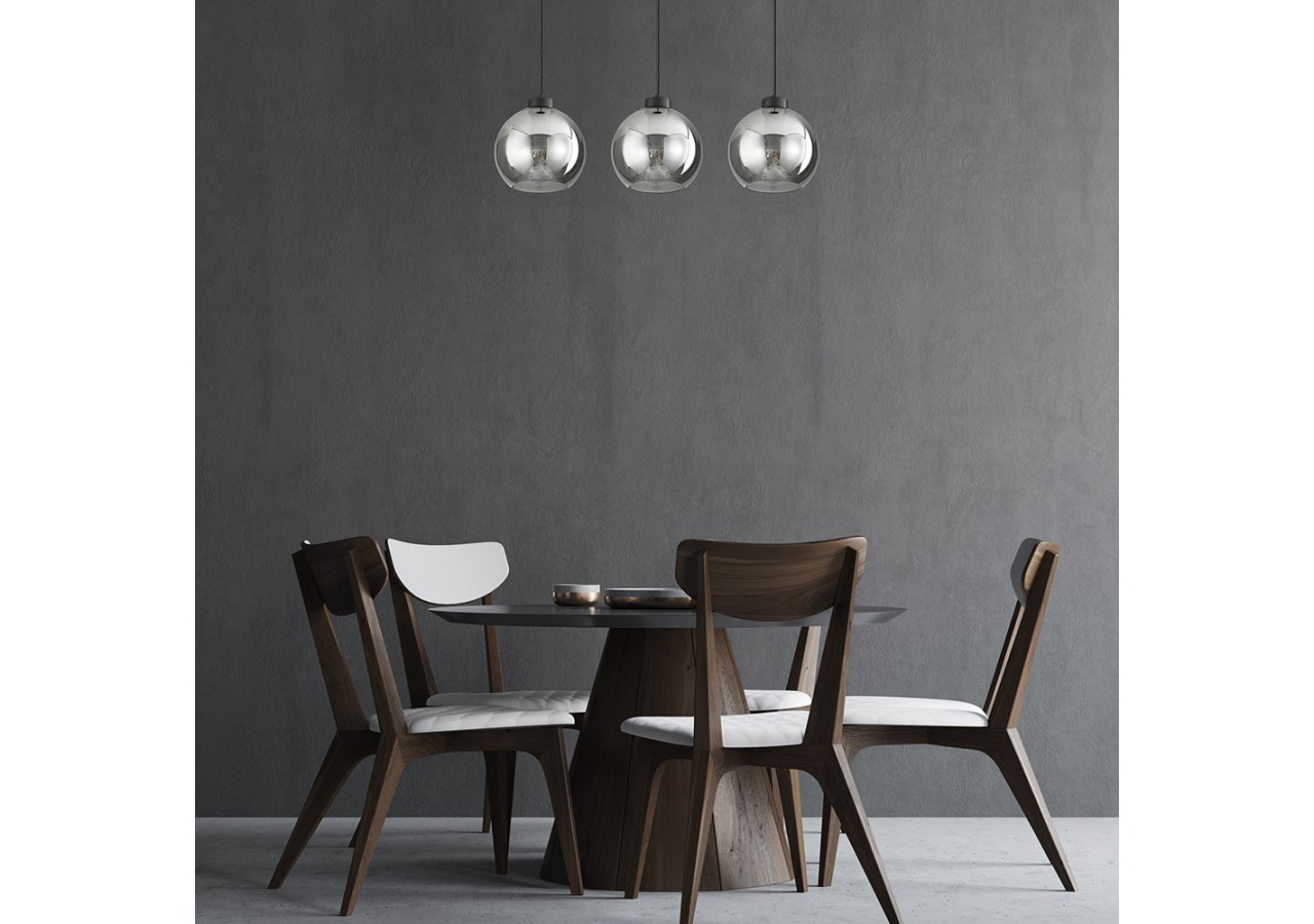 Suspension Glass CLR Smoky, 3xE27 - BV01-00052 - Braytron