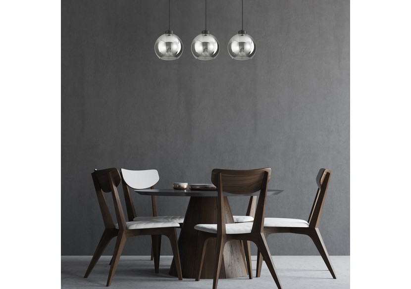 Suspension Glass CLR Smoky, 3xE27 - BV01-00052 - Braytron