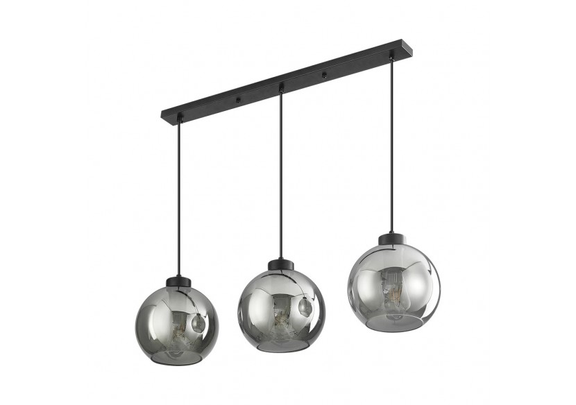 Suspension Glass CLR Smoky, 3xE27 - BV01-00052 - Braytron