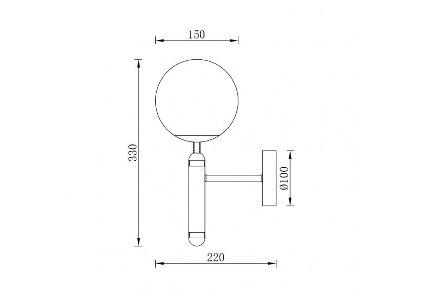 Éclairage mural Glass CLR Opal+Or, G9 - BV01-00062 - Braytron