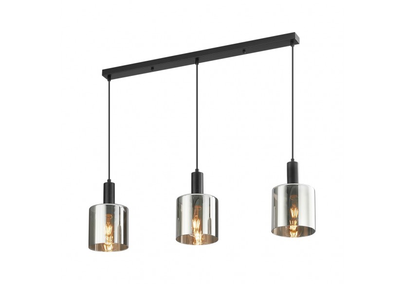 Suspension Glass CLR Smoky, 3xE27 - BV01-00072 - Braytron