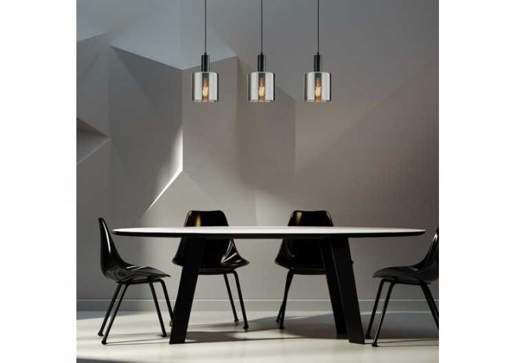 Suspension Glass CLR Smoky, 3xE27 - BV01-00072 - Braytron 2