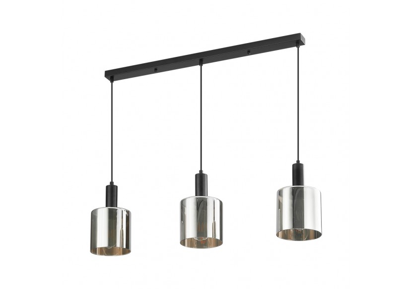 Suspension Glass CLR Smoky, 3xE27 - BV01-00072 - Braytron