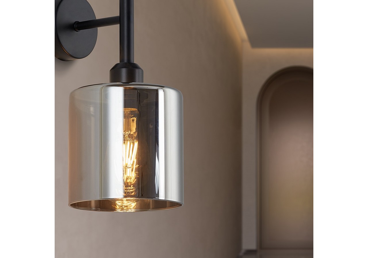 Éclairage mural Glass CLR Smoky, E27 - BV01-00073 - Braytron