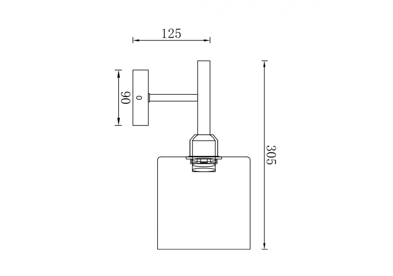 Éclairage mural Glass CLR Smoky, E27 - BV01-00073 - Braytron