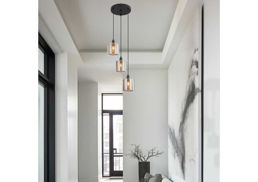 Suspension Glass CLR Cooper, 3xE14 - BV01-00081 - Braytron