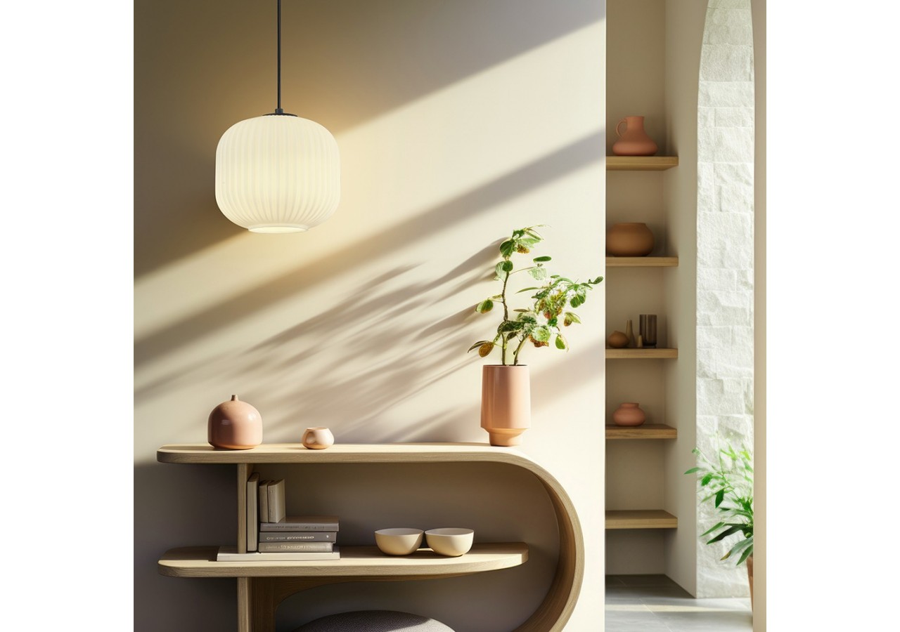 Suspension Glass OPL Opal+Noir, E27 - BV01-00090 - Braytron