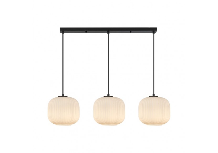 Suspension Glass OPL Opal+Noir, 3xE27 - BV01-00092 - Braytron