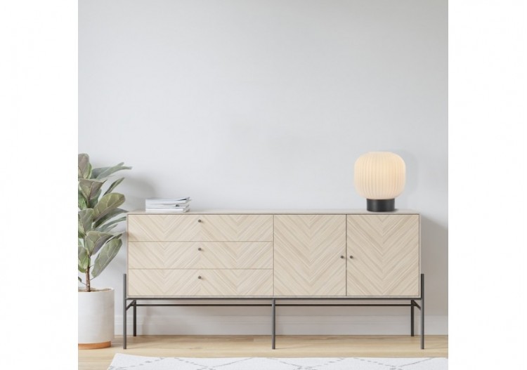 Lampe de table Glass OPL Opal+Noir, E27 - BV01-00093 - Braytron 2