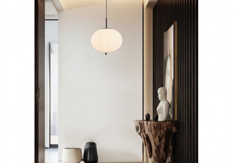 Suspension Glass OPL Opal+Noir, E27 - BV01-00100 - Braytron 2