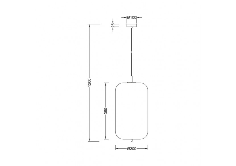 Suspension Glass OPL Opal+Noir, E27 - BV01-00101 - Braytron